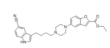 5-[4-[4-(5-Cyano-1H-indol-3-yl)butyl]-1-piperazinyl]-2-benzofurancarboxylic acid ethyl ester