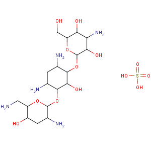 CAS No:49842-07-1;79645-27-5 (2S,3R,4S,5S,6R)-4-amino-2-[(1S,2S,3R,4S,6R)-4,6-diamino-3-[(2R,3R,5S,<br />6R)-3-amino-6-(aminomethyl)-5-hydroxyoxan-2-yl]oxy-2-hydroxycyclohexyl]<br />oxy-6-(hydroxymethyl)oxane-3,5-diol