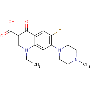 CAS No:70458-92-3;149676-40-4 1-ethyl-6-fluoro-7-(4-methylpiperazin-1-yl)-4-oxoquinoline-3-carboxylic<br />acid