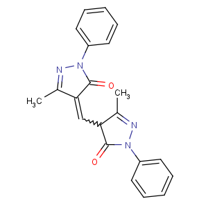 CAS No:4702-90-3;61969-52-6 (4E)-5-methyl-4-[(3-methyl-5-oxo-1-phenyl-4H-pyrazol-4-yl)methylidene]-<br />2-phenylpyrazol-3-one