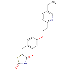 CAS No:111025-46-8;105355-27-9 5-[[4-[2-(5-ethylpyridin-2-yl)ethoxy]phenyl]methyl]-1,3-thiazolidine-2,<br />4-dione