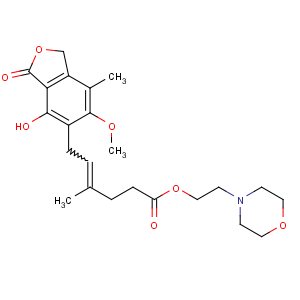 CAS No:115007-34-6;128794-94-5 2-morpholin-4-ylethyl<br />(E)-6-(4-hydroxy-6-methoxy-7-methyl-3-oxo-1H-2-benzofuran-5-yl)-4-<br />methylhex-4-enoate