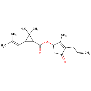 CAS No:584-79-2;22431-63-6 (2-methyl-4-oxo-3-prop-2-enylcyclopent-2-en-1-yl)<br />2,2-dimethyl-3-(2-methylprop-1-enyl)cyclopropane-1-carboxylate