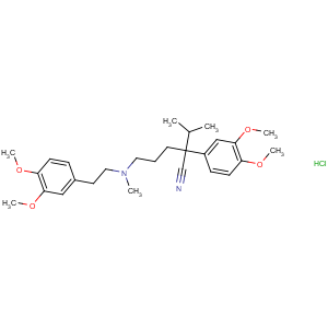 CAS No:23313-68-0;152-11-4 2-(3,4-dimethoxyphenyl)-5-[2-(3,<br />4-dimethoxyphenyl)ethyl-methylamino]-2-propan-2-ylpentanenitrile