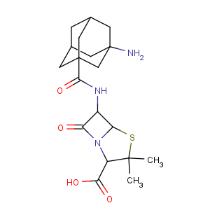 CAS No:10004-67-8 (2S,5R,6R)-6-[[(5R,7S)-3-aminoadamantane-1-carbonyl]amino]-3,<br />3-dimethyl-7-oxo-4-thia-1-azabicyclo[3.2.0]heptane-2-carboxylic acid