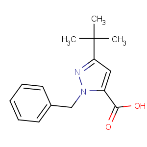 CAS No:100957-85-5 2-benzyl-5-tert-butylpyrazole-3-carboxylic acid