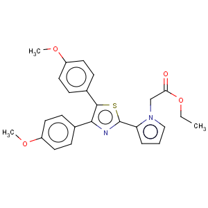 CAS No:101001-34-7 1H-Pyrrole-1-aceticacid, 2-[4,5-bis(4-methoxyphenyl)-2-thiazolyl]-, ethyl ester