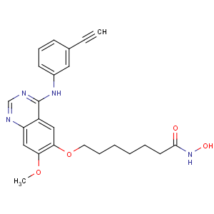CAS No:1012054-59-9 7-[4-(3-ethynylanilino)-7-methoxyquinazolin-6-yl]oxy-N-<br />hydroxyheptanamide