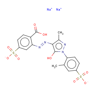 CAS No:10127-05-6 Chromate(2-),[2-[2-[4,5-dihydro-3-methyl-1-(2-methyl-4-sulfophenyl)-5-(oxo-kO)-1H-pyrazol-4-yl]diazenyl-kN1]-4-sulfobenzoato(4-)-kO]hydroxy-, sodium (1:2), (T-4)-