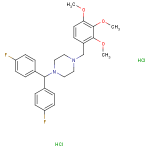 CAS No:101477-54-7 1-[bis(4-fluorophenyl)methyl]-4-[(2,3,<br />4-trimethoxyphenyl)methyl]piperazine