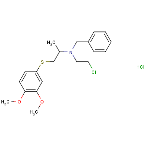 CAS No:102166-62-1 N-benzyl-N-(2-chloroethyl)-1-(3,<br />4-dimethoxyphenyl)sulfanylpropan-2-amine