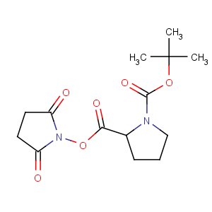 CAS No:102185-34-2 1-O-tert-butyl 2-O-(2,5-dioxopyrrolidin-1-yl)<br />(2R)-pyrrolidine-1,2-dicarboxylate