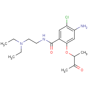 CAS No:102670-46-2 4-amino-5-chloro-N-[2-(diethylamino)ethyl]-2-(3-oxobutan-2-yloxy)<br />benzamide