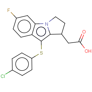 CAS No:1030017-51-6 1H-Pyrrolo[1,2-a]indole-1-aceticacid, 9-[(4-chlorophenyl)thio]-6-fluoro-2,3-dihydro-