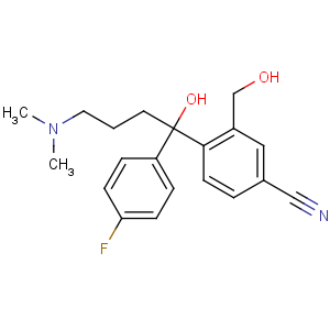 CAS No:103146-25-4 4-[4-(dimethylamino)-1-(4-fluorophenyl)-1-hydroxybutyl]-3-<br />(hydroxymethyl)benzonitrile