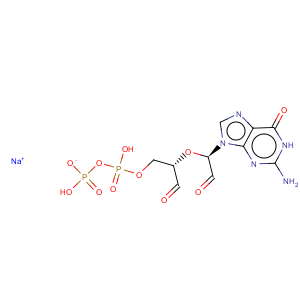 CAS No:103192-43-4 Diphosphoric acid,mono[2-[1-(2-amino-1,6-dihydro-6-oxo-9H-purin-9-yl)-2-oxoethoxy]-3-oxopropyl]ester, disodium salt (9CI)
