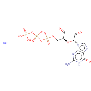CAS No:103192-45-6 Triphosphoric acid,P-[2-[1-(2-amino-1,6-dihydro-6-oxo-9H-purin-9-yl)-2-oxoethoxy]-3-oxopropyl]ester, trisodium salt (9CI)