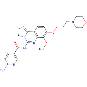 CAS No:1032568-63-0 2-amino-N-[7-methoxy-8-(3-morpholin-4-ylpropoxy)-2,3-dihydroimidazo[1,<br />2-c]quinazolin-5-yl]pyrimidine-5-carboxamide