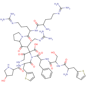 CAS No:103412-42-6 L-Arginine,D-arginyl-L-arginyl-L-prolyl-(4R)-4-hydroxy-L-prolylglycyl-3-(2-thienyl)-L-alanyl-L-seryl-D-phenylalanyl-3-(2-thienyl)-L-alanyl-
