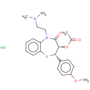 CAS No:103532-26-9 1,5-Benzothiazepin-4(5H)-one,3-(acetyloxy)-5-[2-(dimethylamino)ethyl]-2,3-dihydro-2-(4-methoxyphenyl)-,monohydrochloride, (2S-trans)- (9CI)
