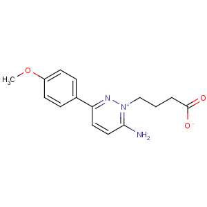 CAS No:104104-50-9 4-[6-amino-3-(4-methoxyphenyl)pyridazin-1-ium-1-yl]butanoate