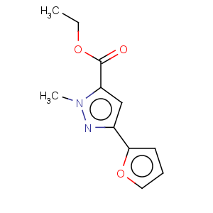 CAS No:104295-62-7 1H-Pyrazole-5-carboxylicacid, 3-(2-furanyl)-1-methyl-, ethyl ester