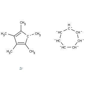 CAS No:104453-34-1 Zirconium, (h7-cycloheptatrienylium)[(1,2,3,4,5-h)-1,2,3,4,5-pentamethyl-2,4-cyclopentadien-1-yl]-(9CI)