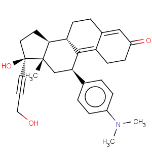 CAS No:105012-15-5 Estra-4,9-dien-3-one,11-[4-(dimethylamino)phenyl]-17-hydroxy-17-(3-hydroxy-1-propyn-1-yl)-, (11b,17b)-