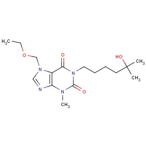 CAS No:105102-21-4 7-(ethoxymethyl)-1-(5-hydroxy-5-methylhexyl)-3-methylpurine-2,6-dione