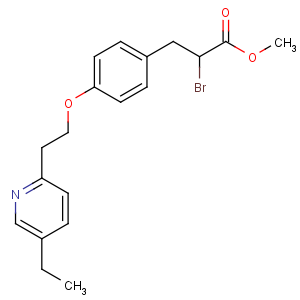 CAS No:105355-25-7 methyl 2-bromo-3-[4-[2-(5-ethylpyridin-2-yl)ethoxy]phenyl]propanoate