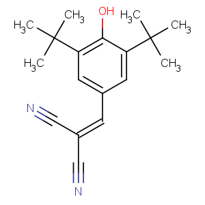 CAS No:10537-47-0 2-[(3,5-ditert-butyl-4-hydroxyphenyl)methylidene]propanedinitrile