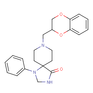 CAS No:1054-88-2 8-(2,3-dihydro-1,4-benzodioxin-3-ylmethyl)-1-phenyl-1,3,<br />8-triazaspiro[4.5]decan-4-one