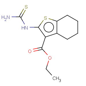 CAS No:105544-62-5 Benzo[b]thiophene-3-carboxylicacid, 2-[(aminothioxomethyl)amino]-4,5,6,7-tetrahydro-, ethyl ester