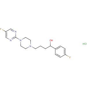 CAS No:105565-55-7 1-Piperazinebutanol, a-(4-fluorophenyl)-4-(5-fluoro-2-pyrimidinyl)-,hydrochloride (1:1)
