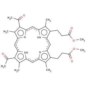 CAS No:10591-31-8 21H,23H-Porphine-2,18-dipropanoicacid, 7,12-diacetyl-3,8,13,17-tetramethyl-, 2,18-dimethyl ester