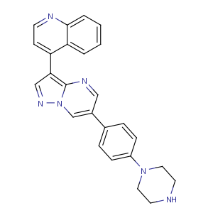 CAS No:1062368-24-4 4-[6-(4-piperazin-1-ylphenyl)pyrazolo[1,5-a]pyrimidin-3-yl]quinoline