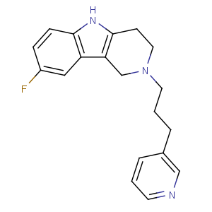 CAS No:107266-06-8 8-fluoro-2-(3-pyridin-3-ylpropyl)-1,3,4,5-tetrahydropyrido[4,3-b]indole