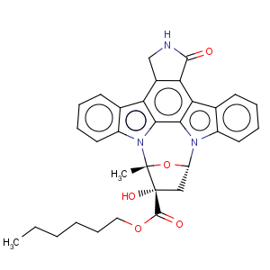CAS No:108068-98-0 9,12-Epoxy-1H-diindolo[1,2,3-fg:3',2',1'-kl]pyrrolo[3,4-i][1,6]benzodiazocine-10-carboxylicacid, 2,3,9,10,11,12-hexahydro-10-hydroxy-9-methyl-1-oxo-, hexyl ester,(9R,10S,12S)-