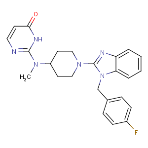 CAS No:108612-45-9 2-[[1-[1-[(4-fluorophenyl)methyl]benzimidazol-2-yl]piperidin-4-yl]-<br />methylamino]-1H-pyrimidin-6-one