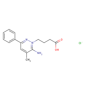 CAS No:108894-41-3 1(6H)-Pyridazinebutanoicacid, 6-imino-5-methyl-3-phenyl-, hydrochloride (1:1)