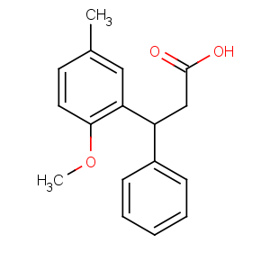 CAS No:109089-77-2 3-(2-methoxy-5-methylphenyl)-3-phenylpropanoic acid