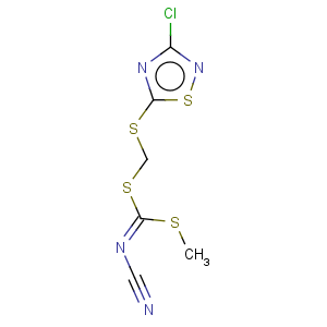 CAS No:109305-66-0 Carbonimidodithioicacid, cyano-, [(3-chloro-1,2,4-thiadiazol-5-yl)thio]methyl methyl ester (9CI)