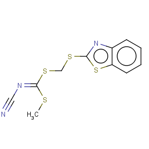 CAS No:109348-92-7 Carbonimidodithioicacid, cyano-, (2-benzothiazolylthio)methyl methyl ester (9CI)