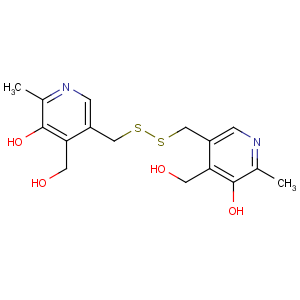 CAS No:1098-97-1 5-[[[5-hydroxy-4-(hydroxymethyl)-6-methylpyridin-3-yl]methyldisulfanyl]<br />methyl]-4-(hydroxymethyl)-2-methylpyridin-3-ol