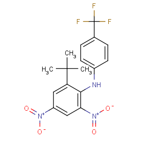 CAS No:109825-55-0 Benzenamine,2-(1,1-dimethylethyl)-4,6-dinitro-N-[4-(trifluoromethyl)phenyl]-