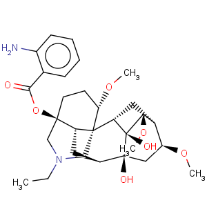 CAS No:11033-64-0 Aconitane-4,8,9-triol,20-ethyl-1,14,16-trimethoxy-, 4-(2-aminobenzoate), (1a,14a,16b)- N-Deacetyllappaconitine