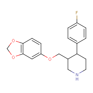 CAS No:110429-35-1 Piperidine,3-[(1,3-benzodioxol-5-yloxy)methyl]-4-(4-fluorophenyl)-, hydrochloride, hydrate(2:2:1), (3S,4R)-