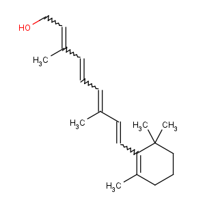 CAS No:11103-57-4 (2E,4E,6E,8E)-3,7-dimethyl-9-(2,6,6-trimethylcyclohexen-1-yl)nona-2,4,6,<br />8-tetraen-1-ol