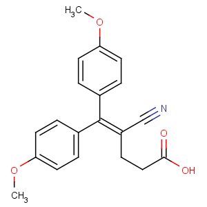 CAS No:111753-73-2 4-cyano-5,5-bis(4-methoxyphenyl)pent-4-enoic acid