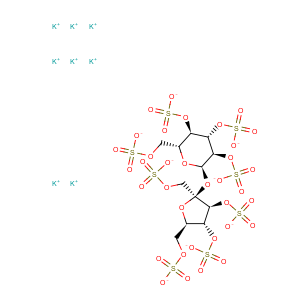 CAS No:111757-57-4 a-D-Glucopyranoside,1,3,4,6-tetra-O-sulfo-b-D-fructofuranosyl, tetrakis(hydrogen sulfate), potassium salt (9CI)